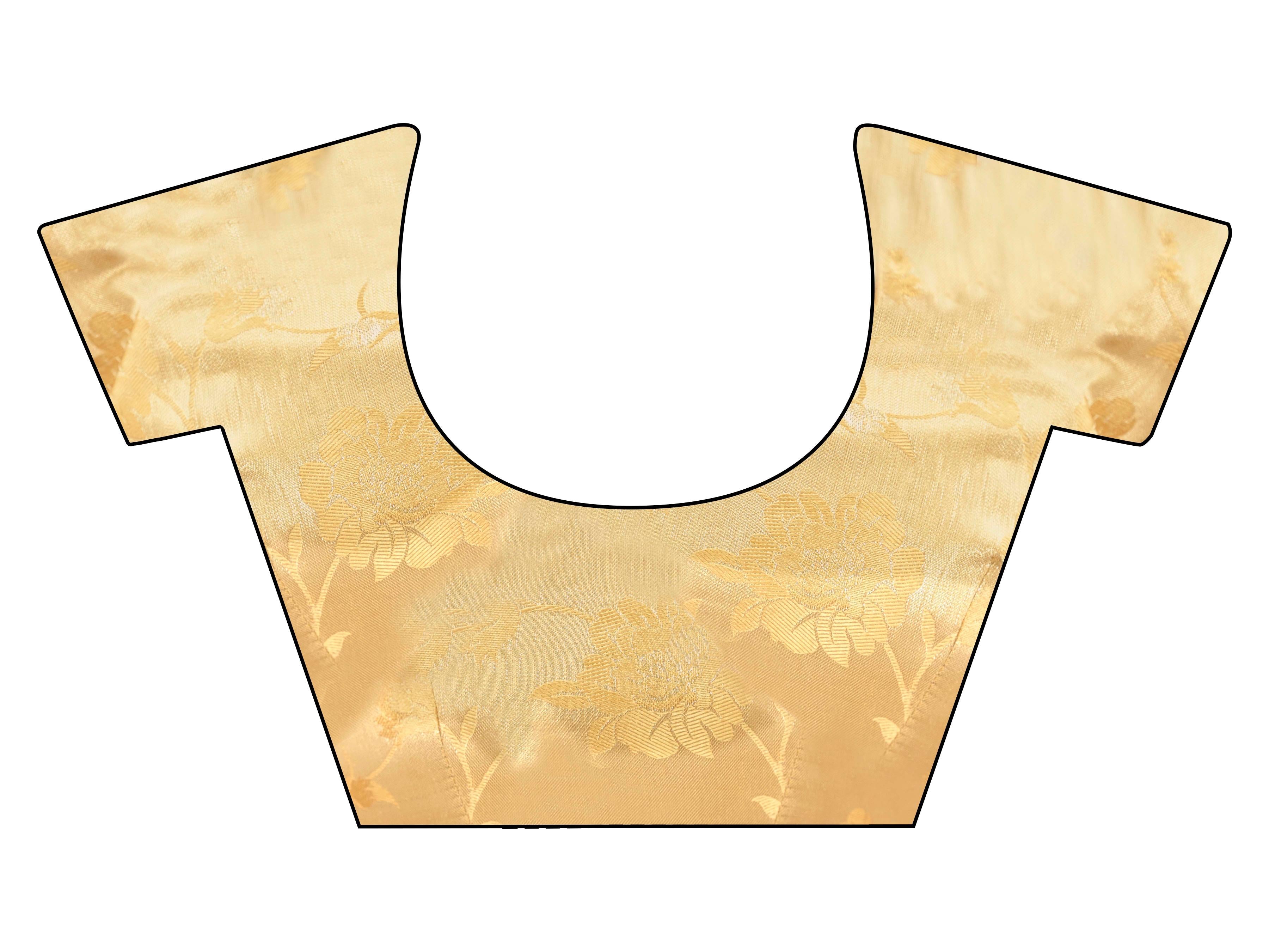 Cream colored designer crunchy saree with tassles on pallu and foil embellishment